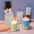 Miniatyrbillede 4 af 5: Form Cylinder stribet stearinlysfremstillingsmodelforme H C