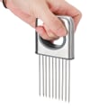 Miniatyrbillede 3 af 8: Multifunktionel Rustfrit Stål Løgskærer Holder Løg Nåle Køkken Skære Værktøjer