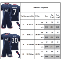 Pikkukuva 3 / 3: Lapsen Messi No. 7 Mbappé No. 10 Neymar -paita, numero 30