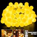 Miniatyrbillede 3 af 8: 7m 50 LED lyskæde, USB, strømforsynet mat kugle