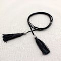 Miniatyrbillede 1 af 9: Tynd Tassel Flettet Talje Bælte Tassel Vævet Bælte til Kjole