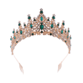 Miniatyrbilde 4 av 6: Hodeplagg for kvinner med krystaller, krystall- og rhinestone-bryllupshodeplagg med kamkrone, bursdagsprinseessedesign A04# Kc Gold Color