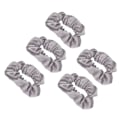 Miniatyrbillede 8 af 8: 5 stk. Lyse Scrunchies Lysende Grå Satin Elastisk Glød i Mørke Hår Scrunchie til Kvinder