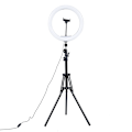Miniatyrbillede 9 af 10: Selfie Lampe LED Ringlys Stativ 160 cm + Fjernbetjening Sort