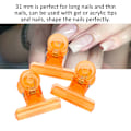 Miniatyrbild 8 av 8: 5 st C-formade Nagelförlängningsklämmor Multifunktionella Plastnaglartstillbehör Orange