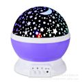 Miniatyrbillede 4 af 9: LED Automatisk Roterende Stjernelys Lille Natlampe USB Stjernelys Projektion Bordlampe Natlampe Black Starry Sky DC  5V