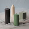 Miniatyrbillede 3 af 5: Stribet cylindrisk form DIY-form 5x15cm