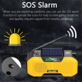 Miniatyrbild 6 av 11: Vevradio 2000mAh Powerbank, Vattentät, LCD-Skärm, Solceller, Ficklampa