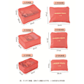 Pikkukuva 7 / 7: Neliömäinen Oxford-kangaskassi matkavaatteiden säilytykseen, 6 osan setti säilytyskassi Orange color