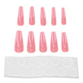Miniatyrbillede 1 af 7: 10 stk. Ren Farve Falske Negle Kvinder Piger Udsøgte Moderne Falske Negle Tip Manicure VærktøjN5354-08