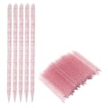Miniatyrbillede 5 af 8: 100 stk Engangs Negle Cuticle Pusher Dobbelt End Cuticle Manicure Pedicure Sticks Rose Red