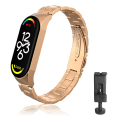 Miniatyrbillede 1 af 8: Udskiftningsarmbånd Kompatibel med Xiaomi Band 7 Metal Remme Vandtætte Rustfrit Stål Remme Nem At Installere med Værktøj