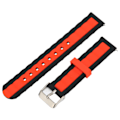 Miniatyrbillede 5 af 8: 20mm Justerbar Silikon Urrem til Amazfit GTS 3/GTS 2/Bip S/Bip U Smartwatch Sort Rød