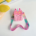 Miniatyrbilde 1 av 5: Pop-it Regnbue Unicorn Veske for Jenter pink small