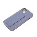 Miniatyrbild 7 av 7: Innovativt Telefonfodral Full Metallram Läder Anti-Fall Skyddande Telefonfodral med Vikbart Stativ Armband för Iphone 13 Lila
