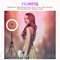 Miniatyrbillede 5 af 10: Selfie Lampe LED Ringlys Stativ 160 cm + Fjernbetjening Sort