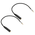 Miniatyrbilde 8 av 8: 3,5 mm hann til 6,35 mm hunn kabel tapsløs 1/4 tommer til 1/8 tommer instrumentkabel for hodetelefon mikser hjem stereo 11,8 tommer