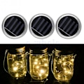 Miniatyrbild 3 av 4: 1m 10 LED-lampor solcellsdrivna flaska Mason burk lampa varmvit