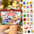 Miniatyrbilde 4 av 9: Juleand Adventkalender med Gummibader - 24 Kvadratiske Italienske Gummibader i Blindboks 31*22*5cm