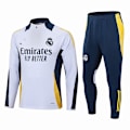 Miniatyrbillede 1 af 6: 2425 Fodbold Træningstøj Real Madrid Langærmet Voksen Sæt Efterår/Vinter Paris White Real Madrid S