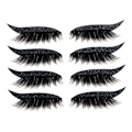 Pikkukuva 2 / 3: 4 par irtoripsiä eyeliner-tarrat Vedenkestävä glitter Musta