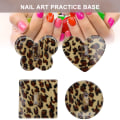 Miniatyrbild 8 av 8: Nagelkonst-övningsställ DIY-träningsspetshållare Akryl kristallbas Visningshylla Leopardbas