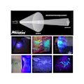 Miniatyrbilde 2 av 4: LED UV 365nm lommelykt 10W T6 LED + Zoom Svart
