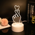 Miniatyrbillede 1 af 9: 3D Lille Natlampe Kreativ Berøringsakryl Bordlampe Sengelampe Atmosfærisk Lys Aktivitetsgave Bixin