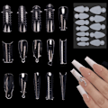 Miniatyrbillede 8 af 8: 120 stk. Dobbelt Negleform Genanvendelige Dobbeltforme Franske Negletips Former Guide Forlængelse Manicure Tilbehør Værktøjer