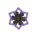 Miniatyrbillede 1 af 5: Fingertip Mekanisk Gyro  Variation Puslespil DIY Afspænding Kæde Deformation Robot Gyro Legetøj Purple