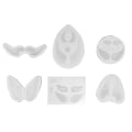 Miniatyrbillede 2 af 7: 6 stk Silikonform Engel Vinger Form Fleksibel Blød Genanvendelig Transparent Silikonform til DIY Håndværk Bage