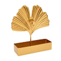 Miniatyrbillede 2 af 7: Jern Røgelse Spole Holder Ginkgo Blad Formet Røgelse Brændende Støtte Stativ Til Hjem Dekoration Guld
