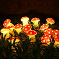 Miniatyrbillede 2 af 5: Juleferie LED Små Farvede Lys Røde Svampe Lyskæde Pigeværelse Dekorative Lys Warm White 1.5 M 10 led USB