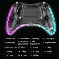 Miniatyrbild 7 av 8: PS4-spelkontroll med kristallklart genomskinligt skal