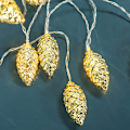 Miniatyrbillede 1 af 5: LED Julepynt Simuleret Fyrrekogle Lampelysstreng Juletræspendant Batteri Gold 3 M 20 led USB