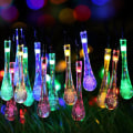 Miniatyrbild 1 av 4: Solcellsvattenfallssträngljus för hemmet 6,5m 30LED
