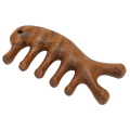 Pikkukuva 4 / 8: Gua Sha -kampa Sandalwood Ergonomisesti Suunniteltu Laajakokoinen Hampainen Päähierontakampa Kaulalle, Käsivarsiin ja Jaloille