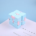 Miniatyrbillede 1 af 5: Uendelig Terning Afstressningsgenstand Lomme Terning Macaron Lomme Flip Terning Afstressning Mini Lomme Terning Blue Infinite Cube