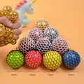 Miniatyrbilde 3 av 6: Fancy Squishy Mesh Ball Stress Relief Squeeze Drueballer Hånd Fidget Leke Sensory Morsom Leke