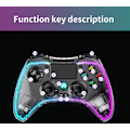 Miniatyrbillede 6 af 8: PS4 spilcontroller krystalklar transparent skal