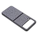 Miniatyrbild 3 av 8: Blank telefonfodral med mockafoder, ABS-material, repbeständigt, vikbart skärmskydd för Samsung Galaxy Z FLIP 4 Svart