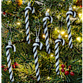 Miniatyrbild 2 av 4: 6-13 cm glittriga pepparkaksformade julgransdekorationer 6 st