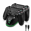 Miniatyrbilde 1 av 7: Dobbel ladestasjon for to kontrollere - PS4/PS4 Slim/PS4 Pro