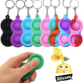 Miniatyrbilde 1 av 3: Enkel dimple, MINI Pop it Fidget Finger Toy - Nøkkelring Blå