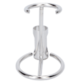 Miniatyrbillede 1 af 8: Razor Stativ Praktisk Sølv Metal Anti-Skrid Sikker Hurtig Tørrende Razor Holder Razor Hanger Barbering Værktøj