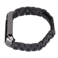 Miniatyrbillede 6 af 8: Smartwatch Armbåndsrem i Rustfrit Stål Anti-tabt med Dobbelt Lås Foldbar Spænde til Mi Band 6 Sort