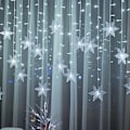 Miniatyrbillede 6 af 6: LED Snefnug Gardinlys Isstribe Lys Stjernelys Juleferie Atmosfærelys Show Vindue Dekoration 3