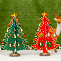 Miniatyrbild 1 av 4: 2 st Mini Julgranar i Trä för Skrivbord