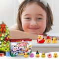 Miniatyrbilde 6 av 9: Juleand Adventkalender med Gummibader - 24 Kvadratiske Italienske Gummibader i Blindboks 31*22*5cm