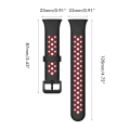Miniatyrbillede 6 af 7: Udskiftningsremme Kompatibel med Xiaomi Band7 Pro Åndbar Blød Silikon Smart Watch Rem Armbånd Dobbelt Farve